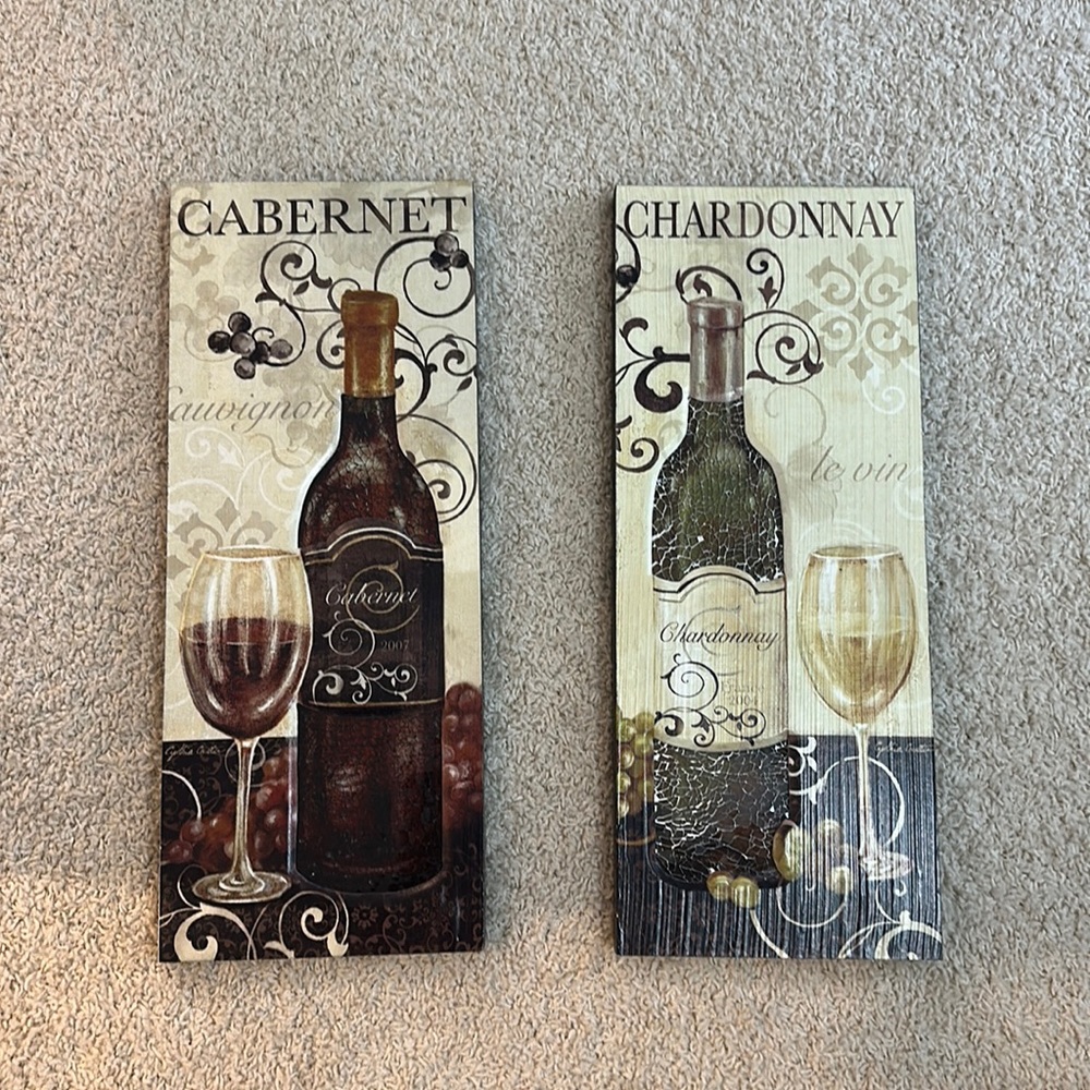 Two wine wall art